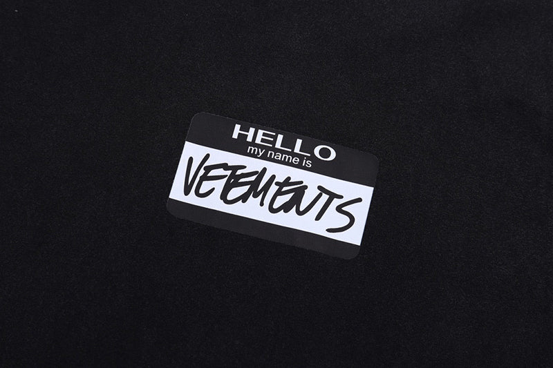 VETEMENTS My Name Is Vetements Cotton T-shirt | Black