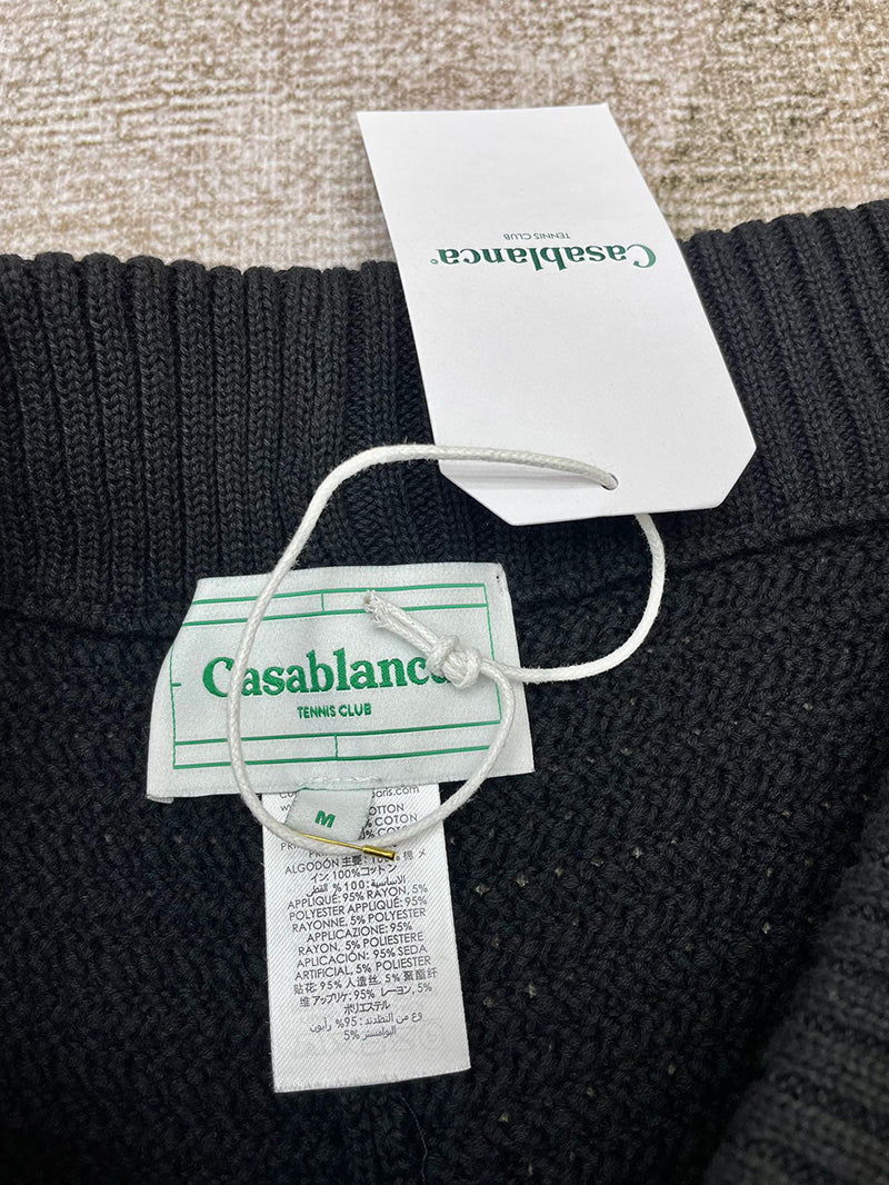 CASABLANCA Crochet Tennis Short Blackk