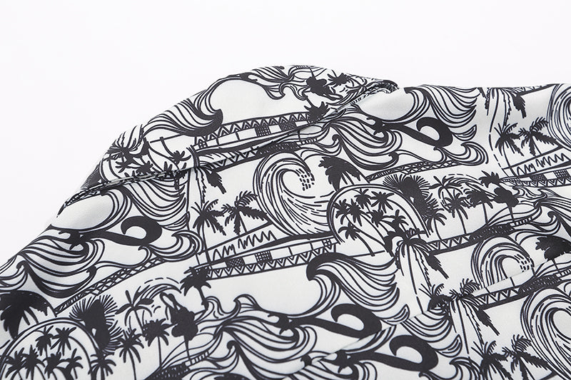 Palm Angels Waves Bowling Shirt