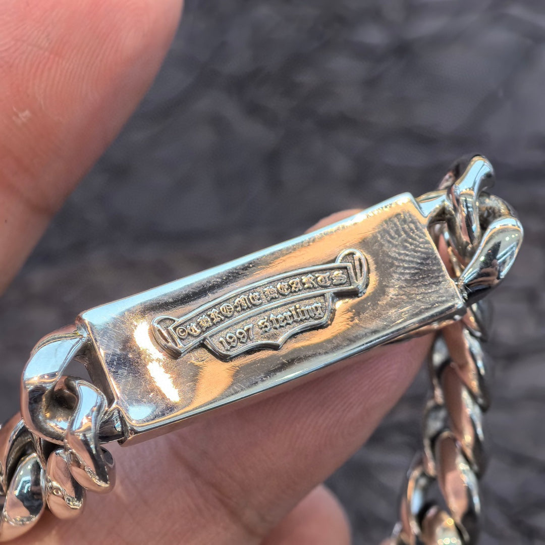 Chrome Hearts - Dagger ID Bracelet With Cuban Link Band
