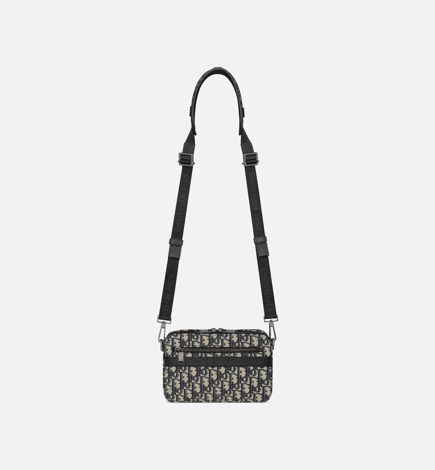 Dior Safari Bag with shoulder strap beige and black jacquard