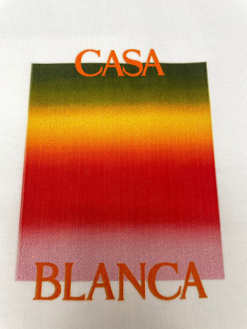 CASABLANCA Gradient Casa Logo T-Shirt White