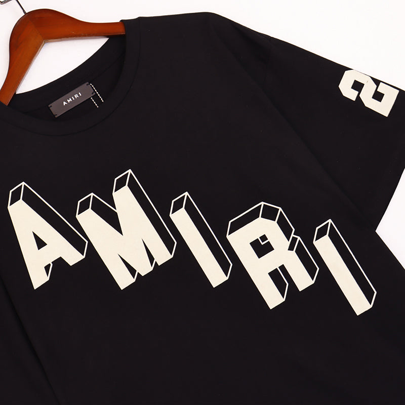 AMIRI Flocked Hockey Skater Tee Black