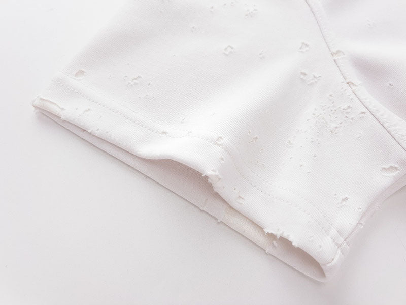 GIVENCHY Paris Distressed Logo T Shirt White/Red