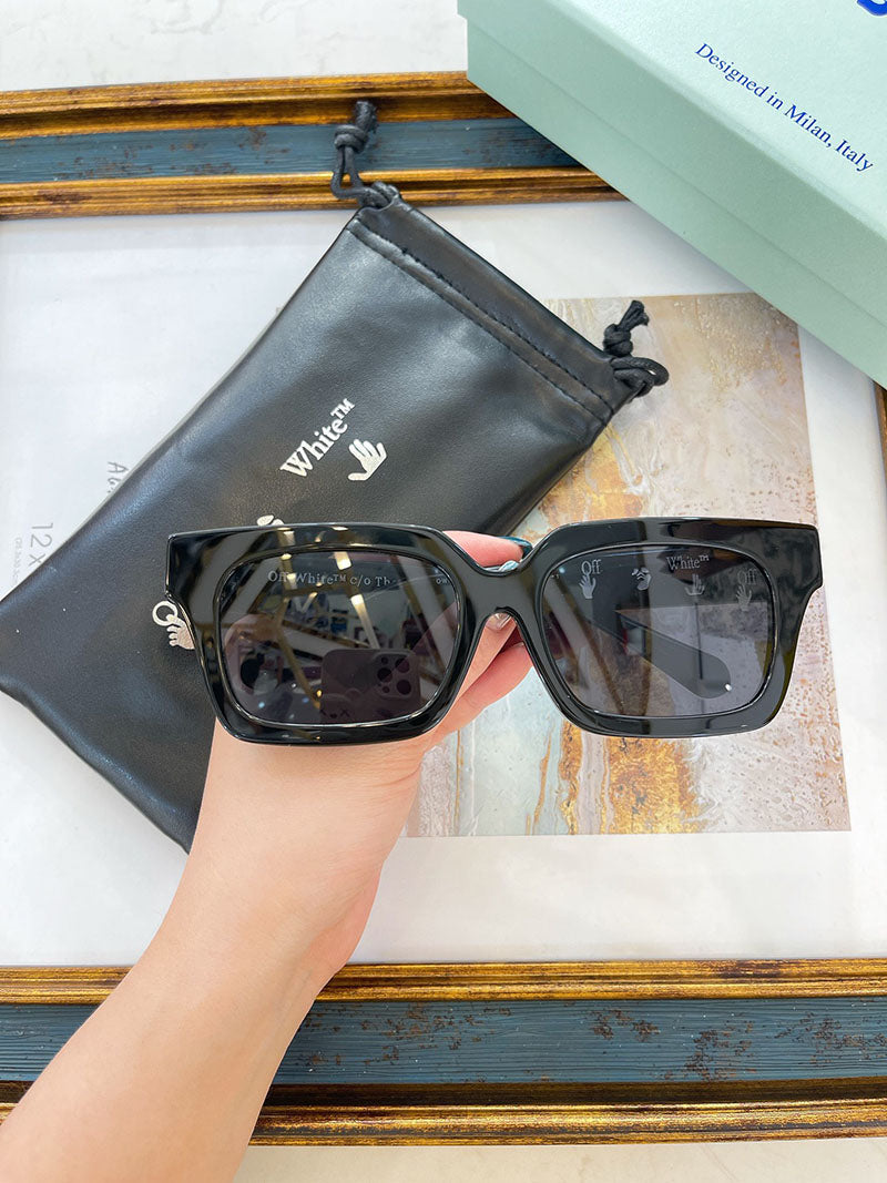 Off-White Rectangular Frame Sunglasses