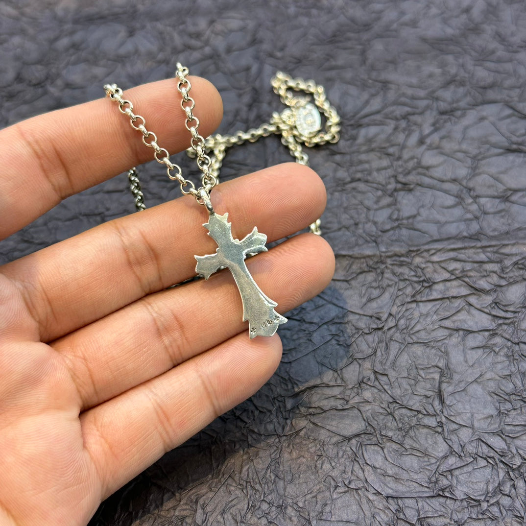 Chrome Hearts - Cross Tiny Pavé After Necklace