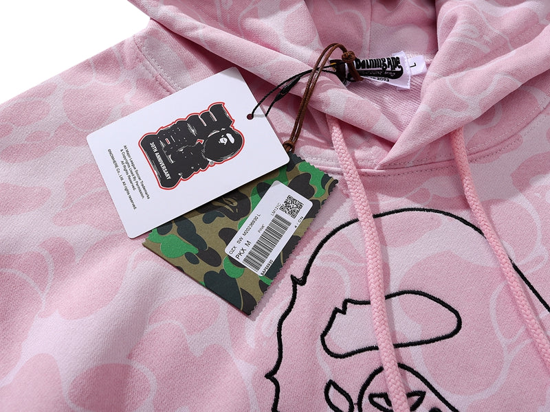 BAPE x Inter Miami CF Camo Pullover Hoodie Pink