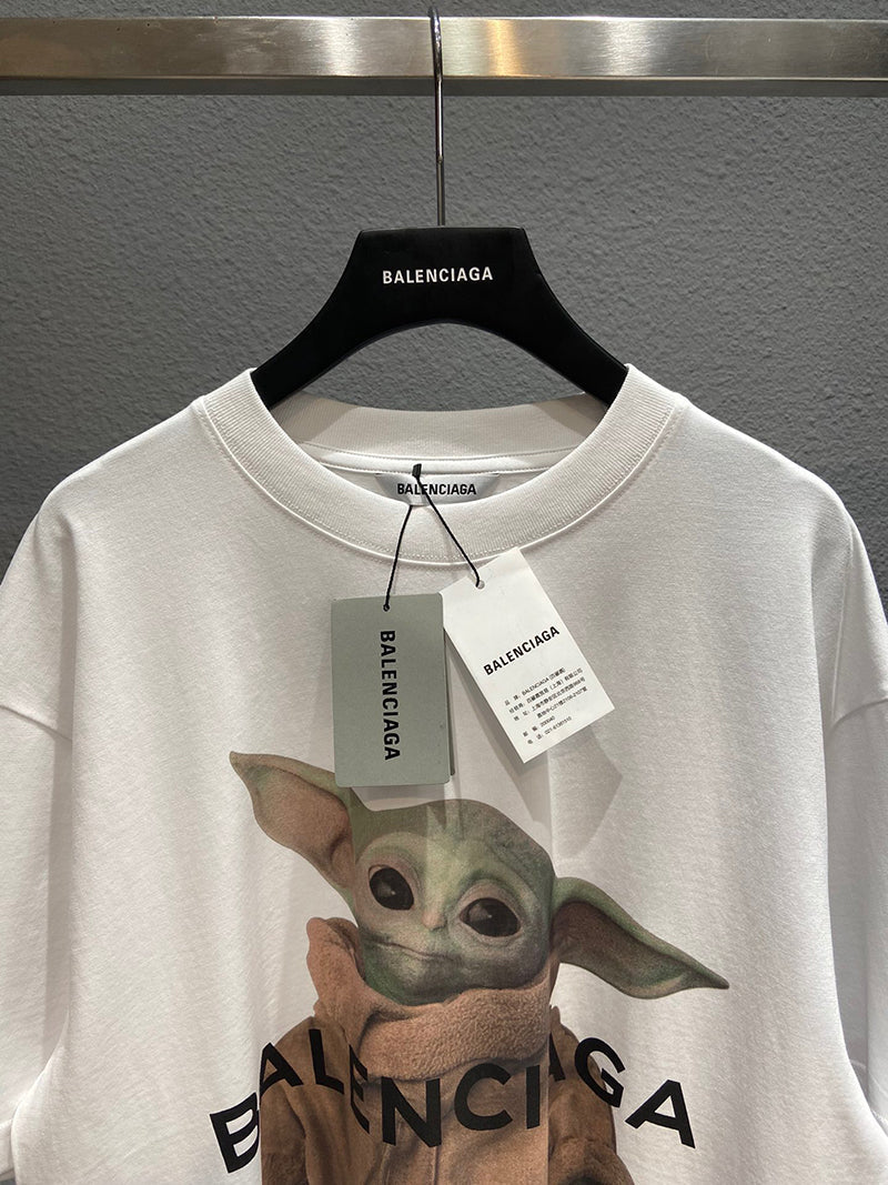 Balenciaga Baby Yoda Short Oversized Tshirt White
