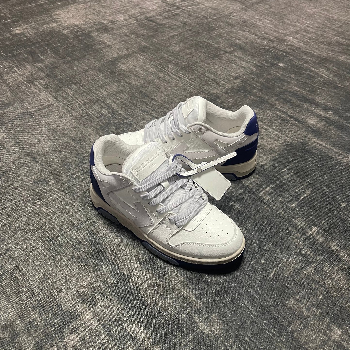 Off-White Out Of Office Calf Leather Light Grey Navy