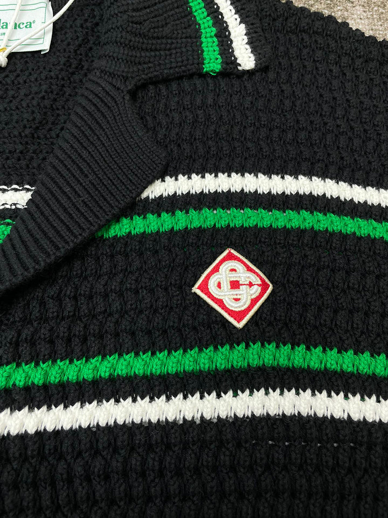 Casablanca Crochet Effect Tennis Shacket Black