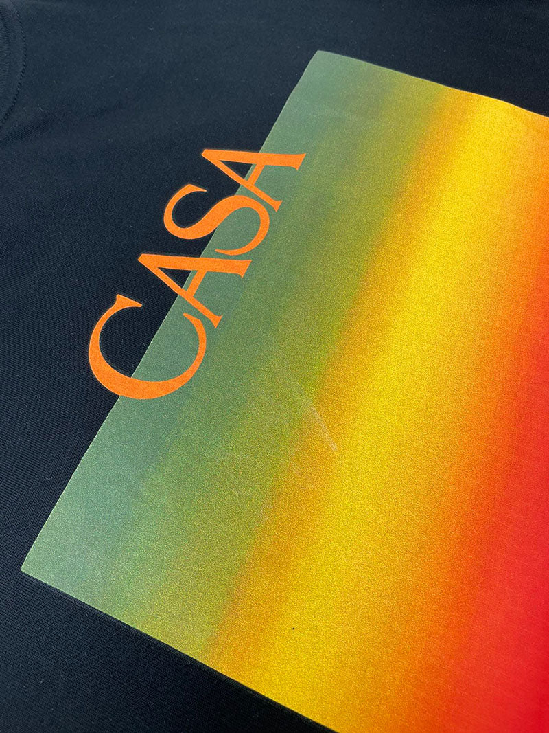 CASABLANCA Gradient Casa Logo T-Shirt Black
