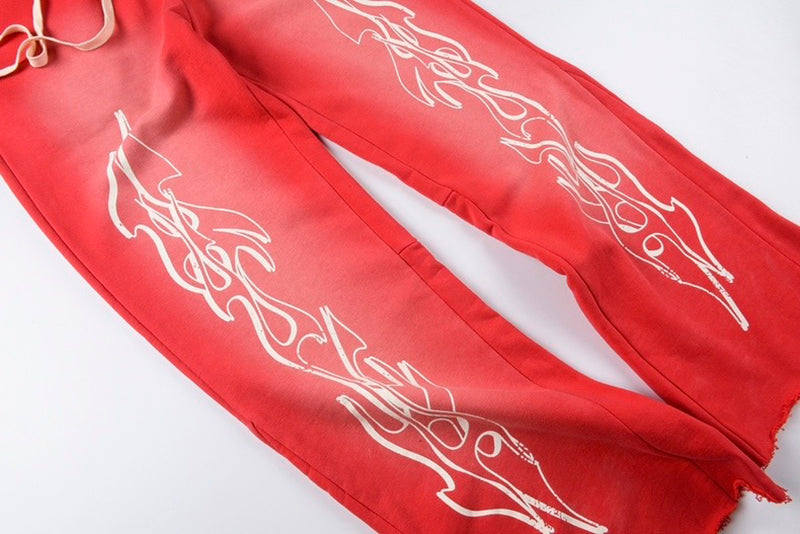 Hellstar Studios Racer Flare Sweatpants Red