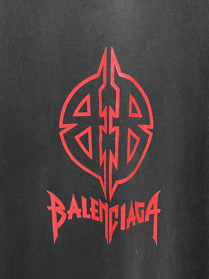 Balenciaga Metal BB Black Crew Neck Tee