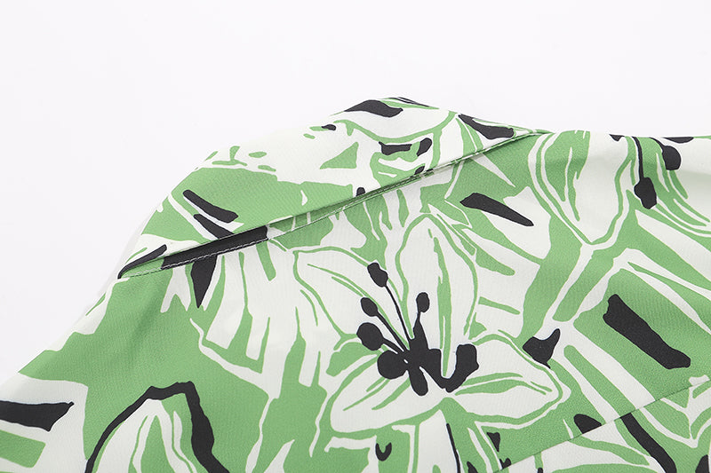 Palm Angels Macro Hibiscus Bowling Shirt