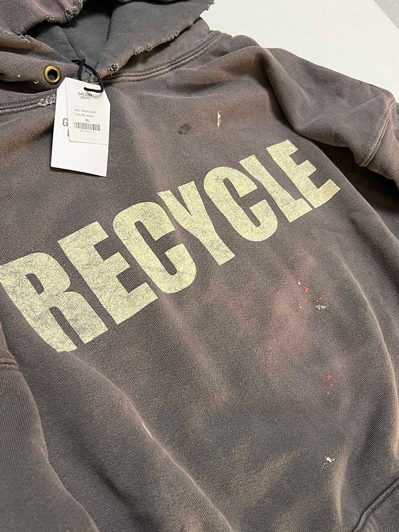 Gallery Dept. 90's Recycle Hoodie Washed Black