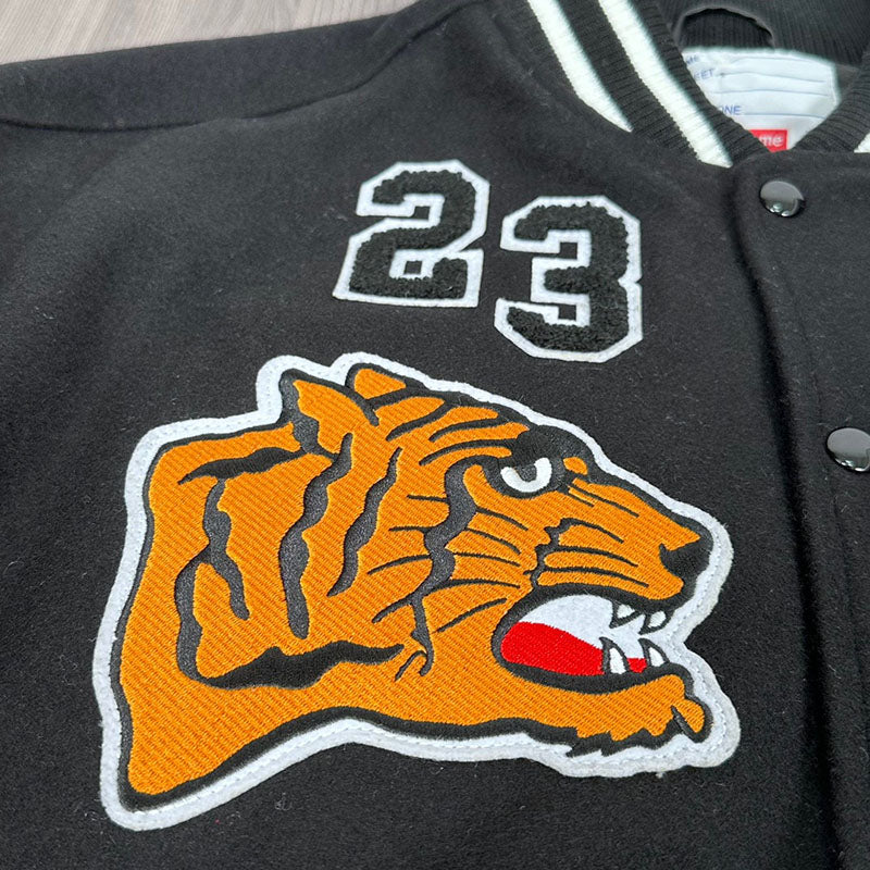 Supreme Tiger Varsity Jacket Black