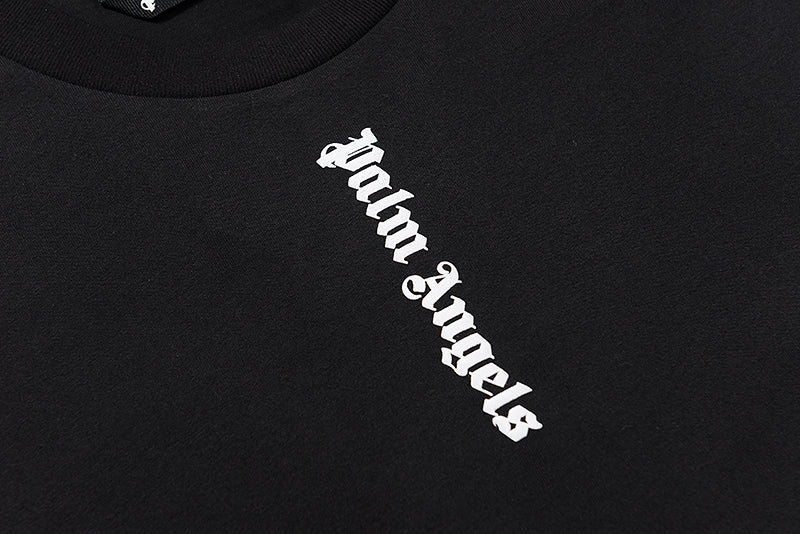 Palm Angels Vertical Logo T Shirt Black