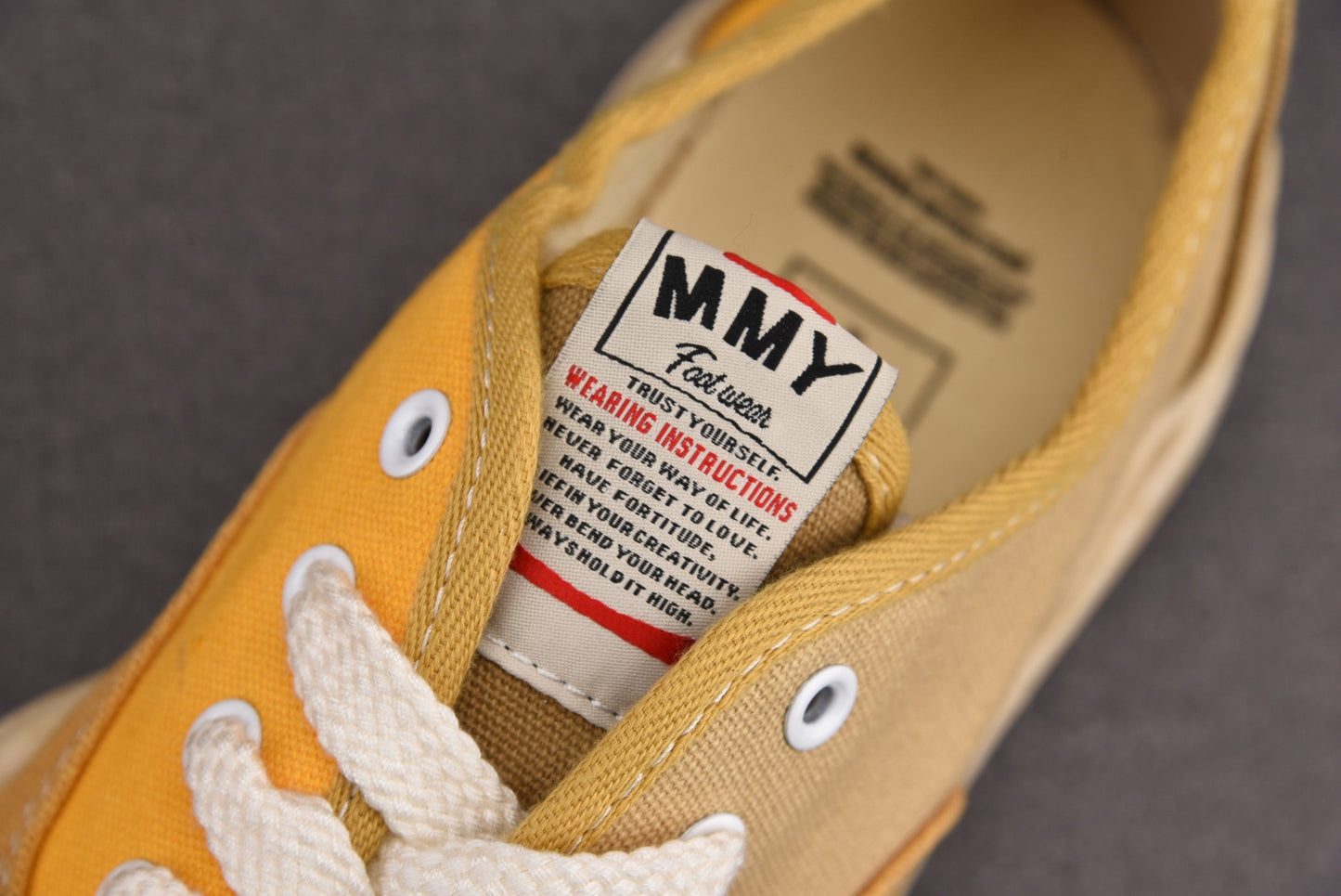 Maison Mihara Yasuiro Baker OD OG Sole Canvas Low Yellow