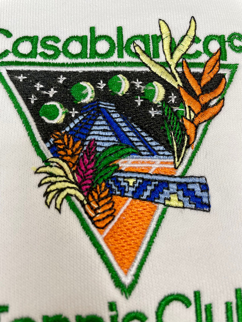 Casablanca Tennis Club Icon Hoodie White
