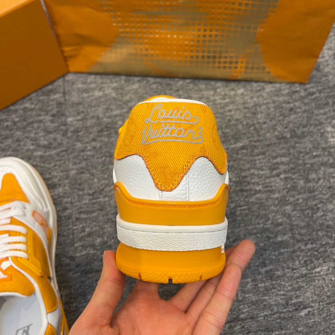 Louis Vuitton LV Made Trainer Monogram Denim White Yellow