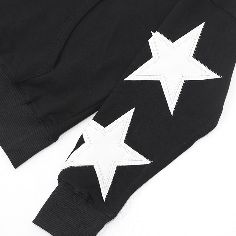 Palm Angels star-patch cotton hoodie