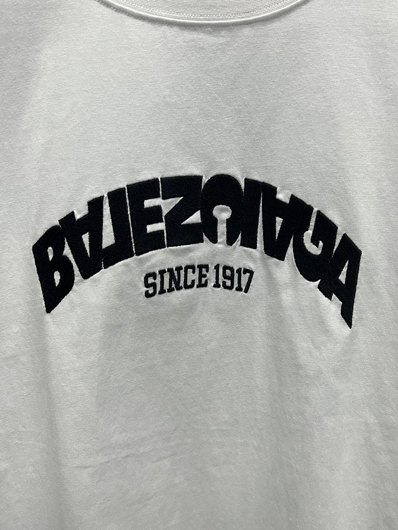 Balenciaga Logo Print Oversized T-Shirt White