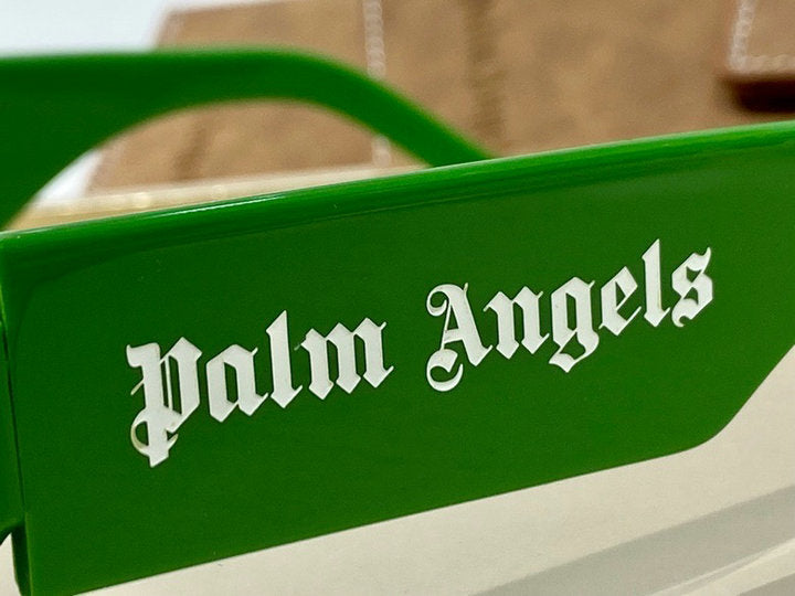 Palm Angels Palm Rectangle Frame Sunglasses Green