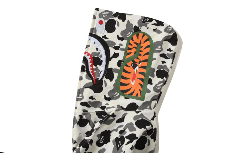 BAPE 1st Camo Shark Full Zip Hoodie Gray