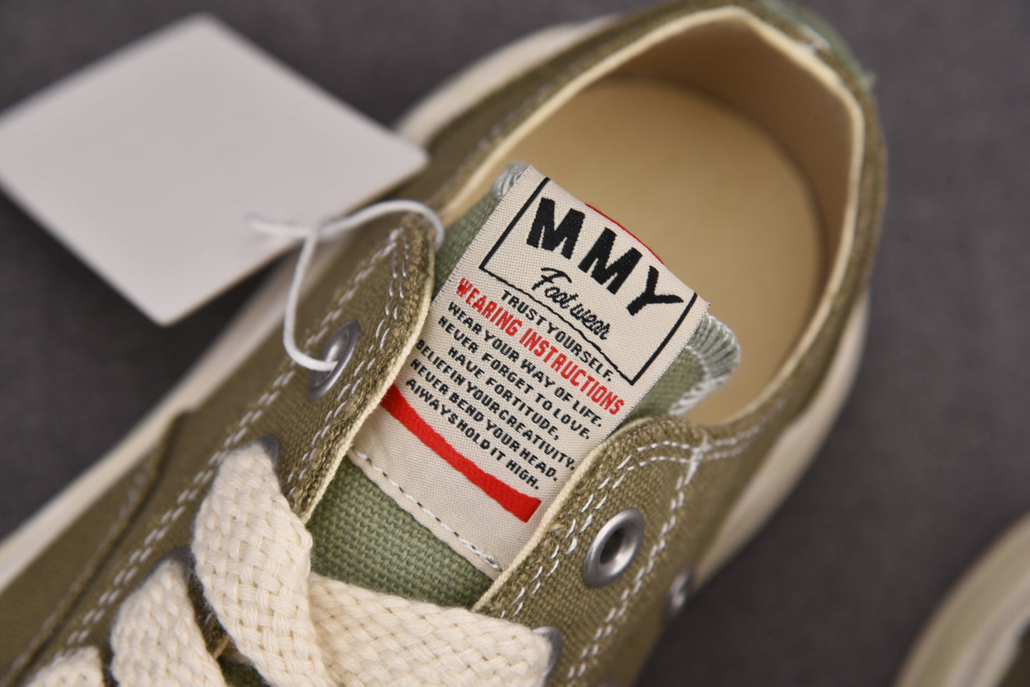 Maison Mihara Yasuiro Baker OD OG Sole Canvas Low Green