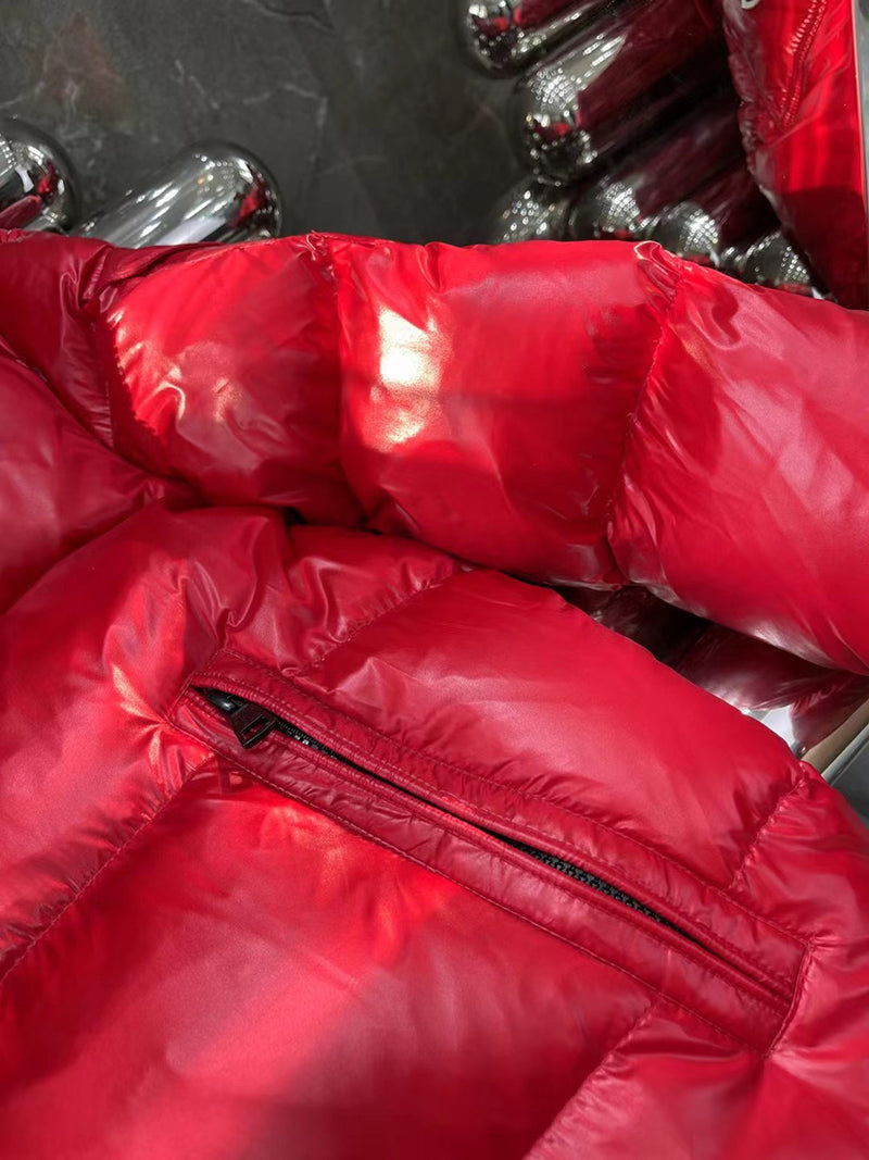 Moncler Ecrins Red Nylon Down Jacket