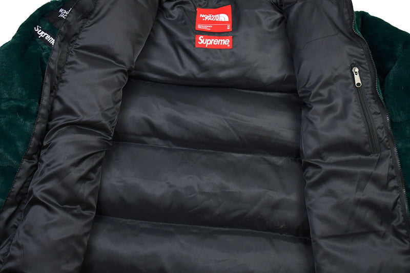 SUPREME X The North Face Faux-Fur Jacket Green