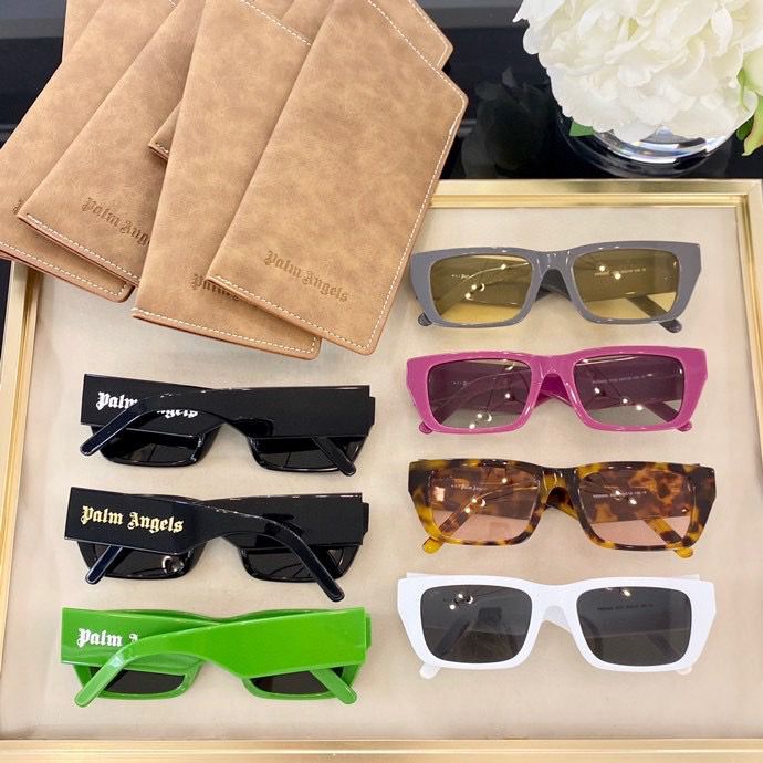 Palm Angels Palm Rectangle Frame Sunglasses Grey