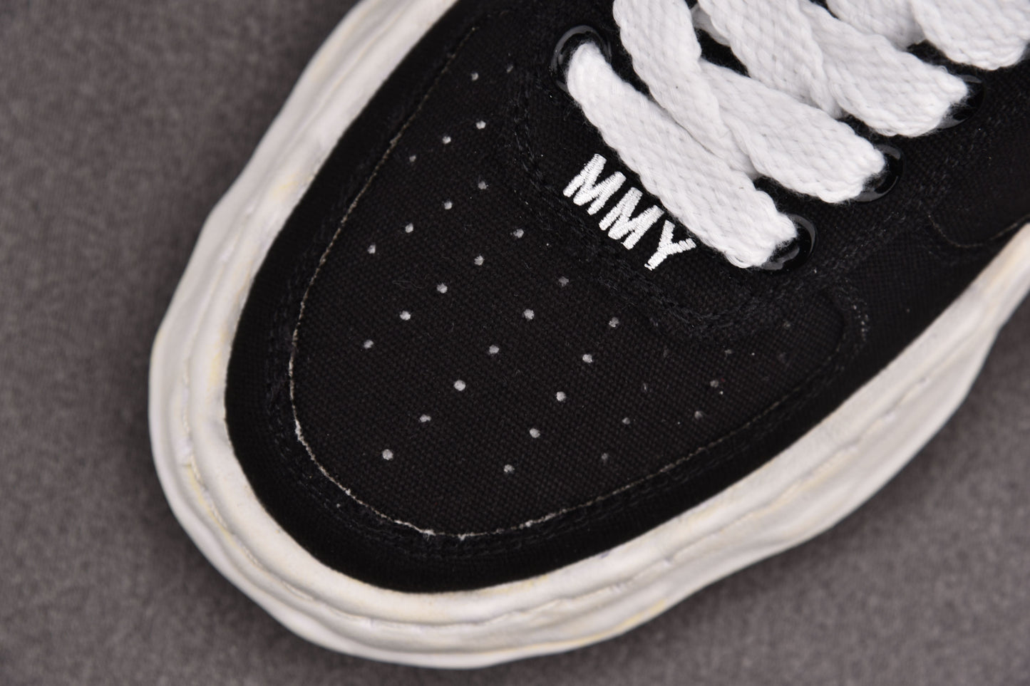 Maison Mihara Yasuhiro Wayne OG Sole Washed Canvas Low Black