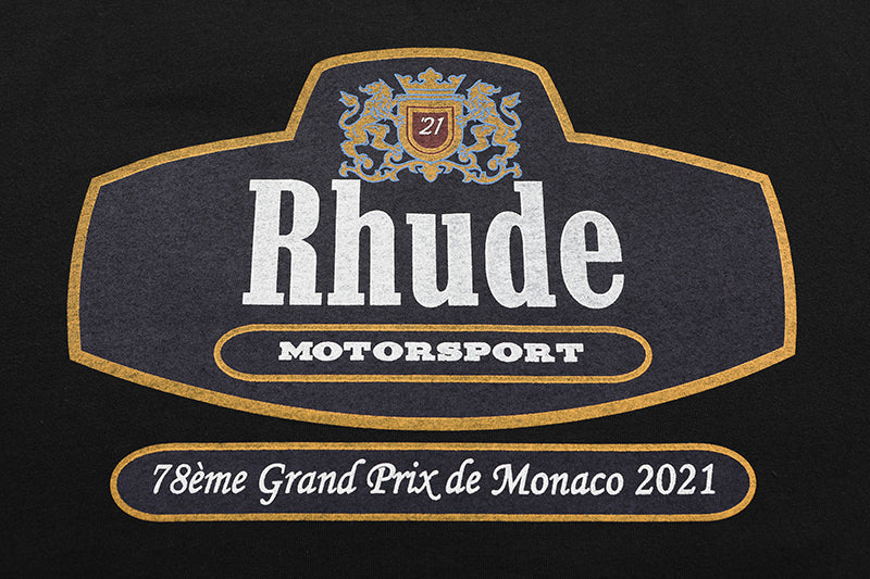 Rhude Racing Crest Tee Black
