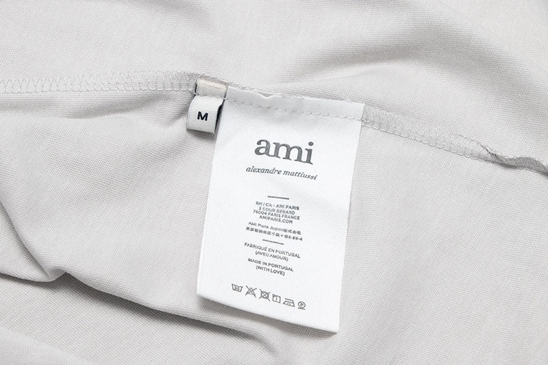 AMI Paris logo-patch Cotton T-shirt White