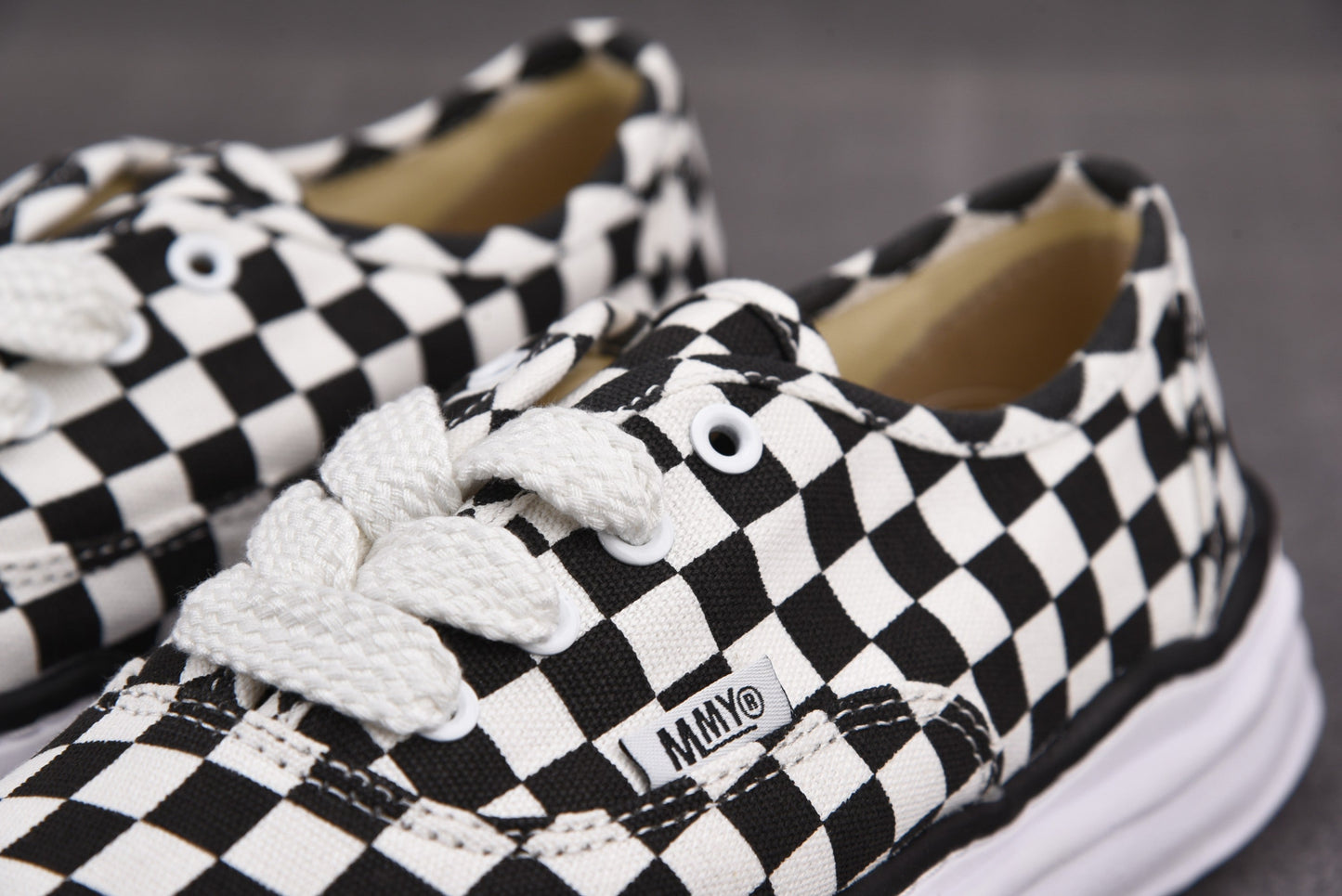 Maison Mihara Yasuiro Baker OG Sole Canvas Low Multi Check Black/White
