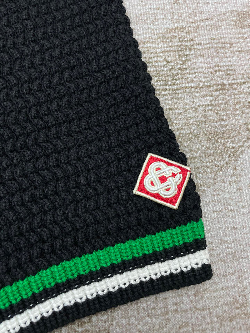 CASABLANCA Crochet Tennis Short Blackk