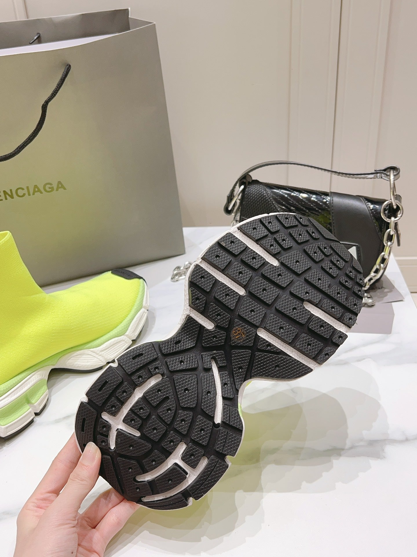 Balenciaga 3XL Sock Knit Sneakers Fluo Yellow
