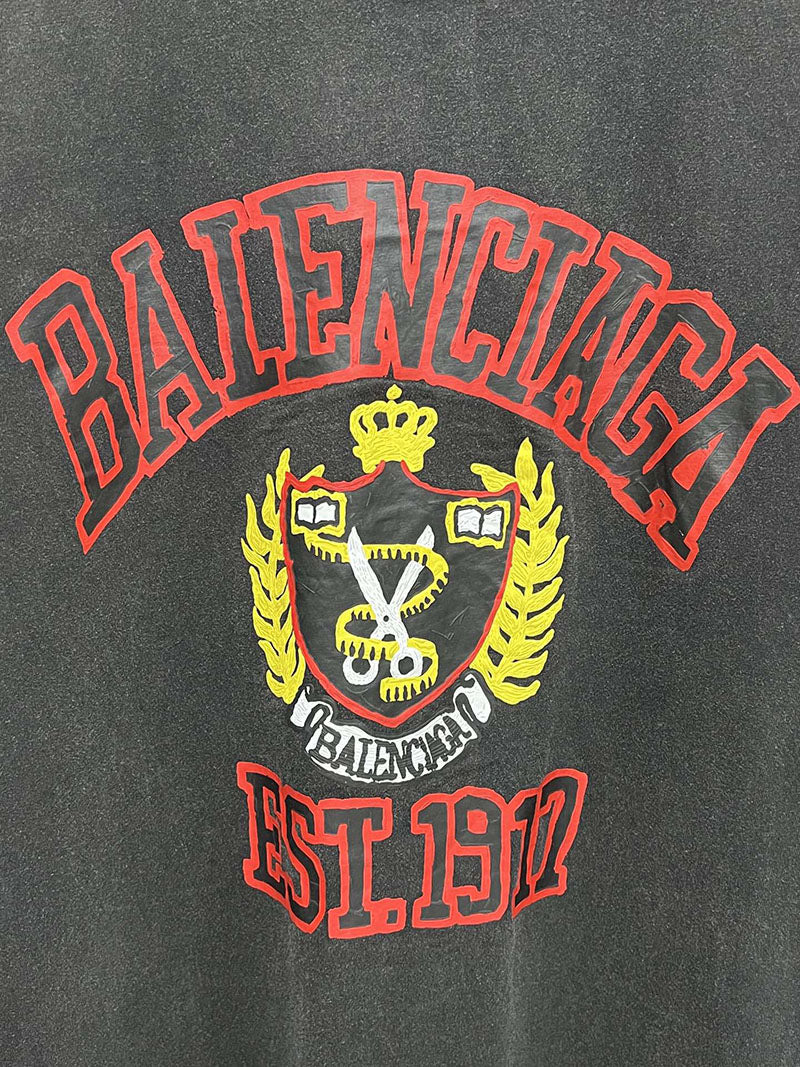 Balenciaga College Medium Fit T-Shirt Black -SS22