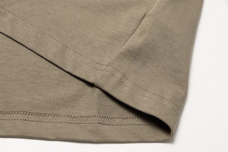 AMI Paris logo-patch Cotton T-shirt Brown