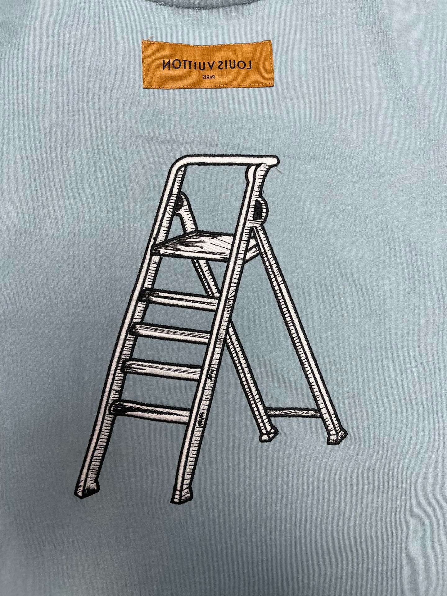 Louis Vuitton LV Logo T Shirt Light Blue