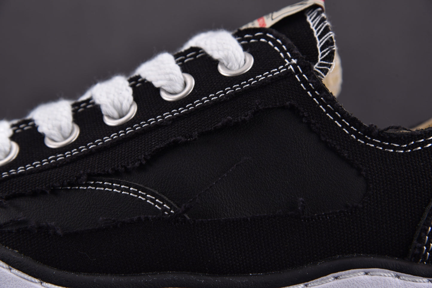 Maison Mihara Yasuiro Baker OG fringed cotton-canvas Black