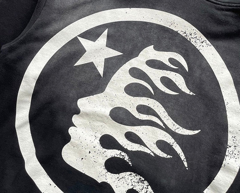 Hellstar Vintage washed Hoodie Black