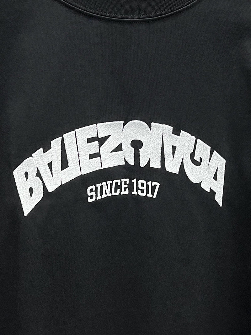 Balenciaga Logo Print Oversized T-Shirt Black