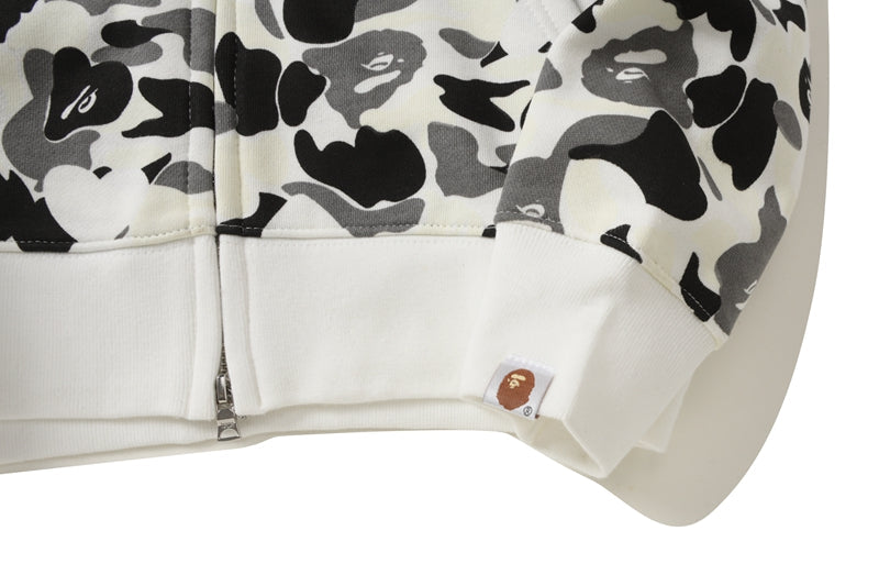 BAPE 1st Camo Shark Full Zip Hoodie Gray