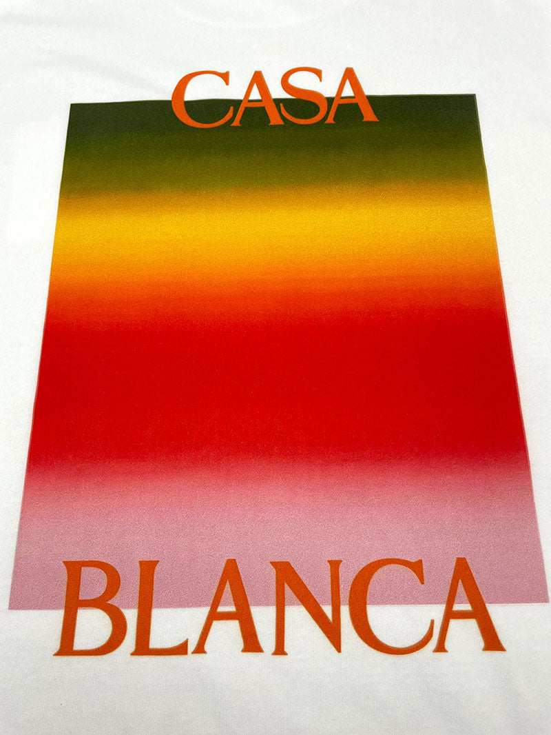 CASABLANCA Gradient Casa Logo T-Shirt White