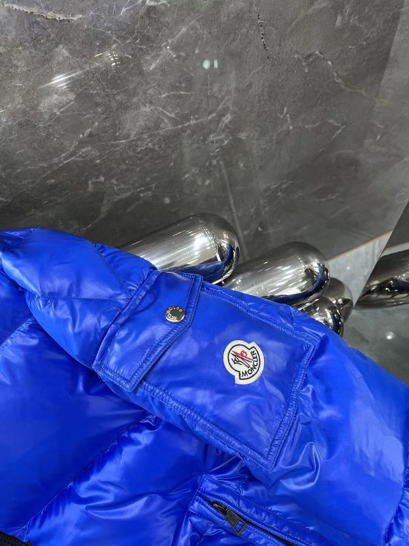 Moncler Ecrins Blue Nylon Down Jacket