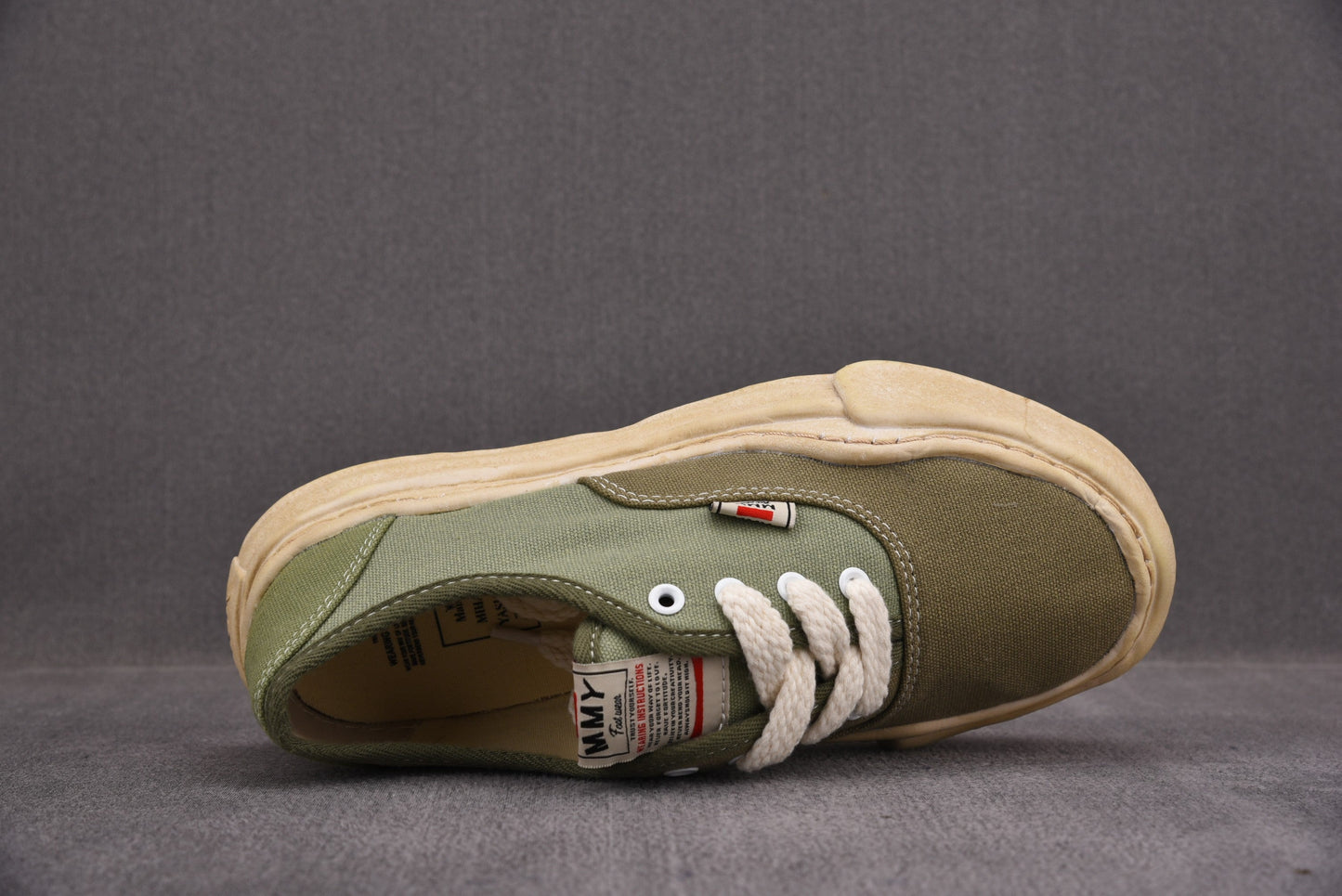 Maison Mihara Yasuiro Baker OG Sole Over Dyed Canvas Low Green