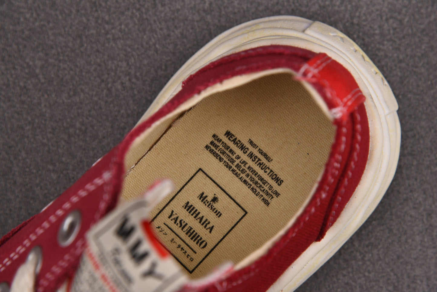Maison Mihara Yasuiro Baker OD OG Sole Canvas Low Red