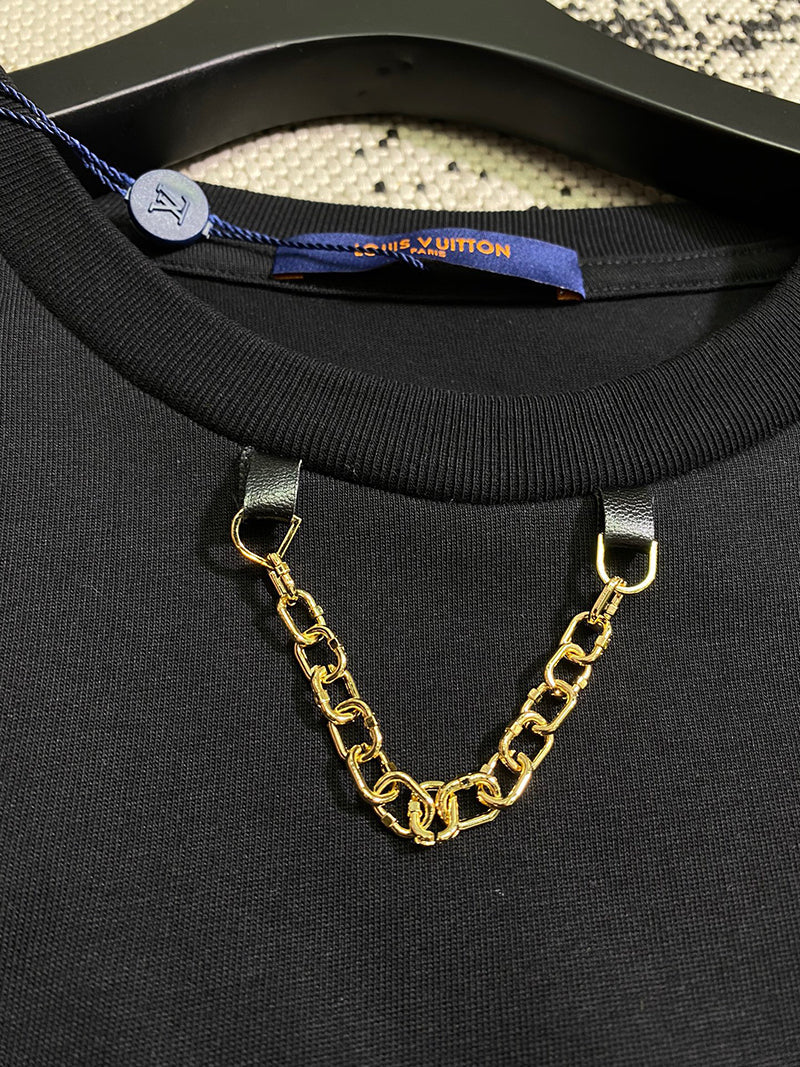 Louis Vuitton Patch Varsity T-Shirt Black